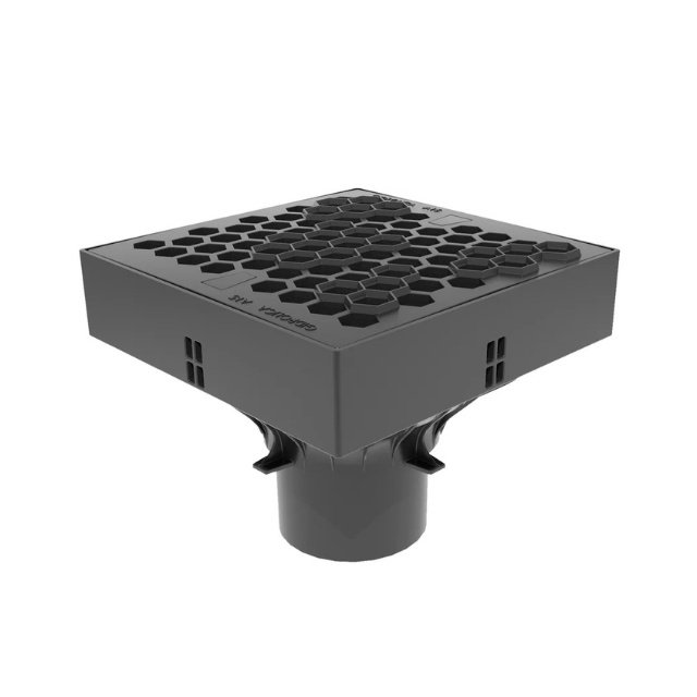 Հեղեղատար համակարգ Gidrolica ЛП-25.25.20, հավաքածու՝ կորպուս, բռնակով զամբյուղ, ամրակներով ցանց, պլաստիկ անցքերով, դաս A15 / Ливнеприемник Gidrolica ЛП-25.25.20, комплект: корпус, корзина с ручкой, решетка с крепежом пластиковая соты кл. А15