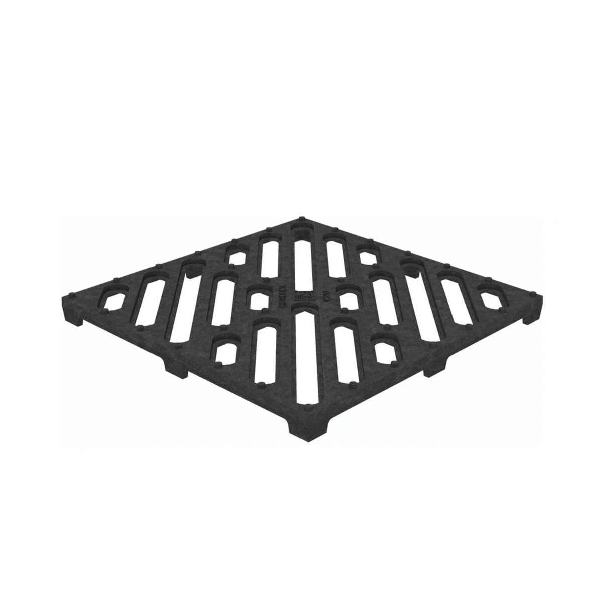 Ջրունդունիչի ցանց Gidrolica Point РВ-28,5.28,5 - ճեղքավոր, թունջե, դաս С250 / Решетка водоприемная Gidrolica Point РВ-28,5.28,5 - чугунная щелевая, кл. С250